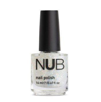 Декоративний лак NUB 075, 14 мл, прозорий з голографічними блискітками