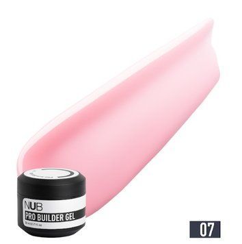 Гель рожевий для укріплення та моделювання нігтів NUB Pro Builder Gel 07, 30 мл
