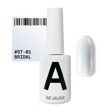 Гель-лак котяче око сріблясто-білий Adore cat`s eye St-01 bridal, 12 мл