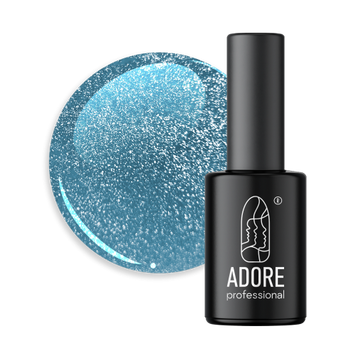 Гель-лак котяче око блакитний світловідбивний Adore С-02, 8 мл