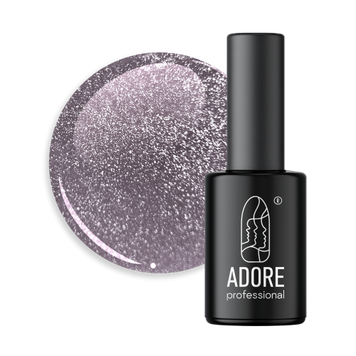 Гель-лак котяче око теплий коричневий світловідбивний Adore С-04, 8 мл