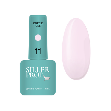 Гель в пляшці з пензликом молочний Siller Bottle Gel №11, 15 мл