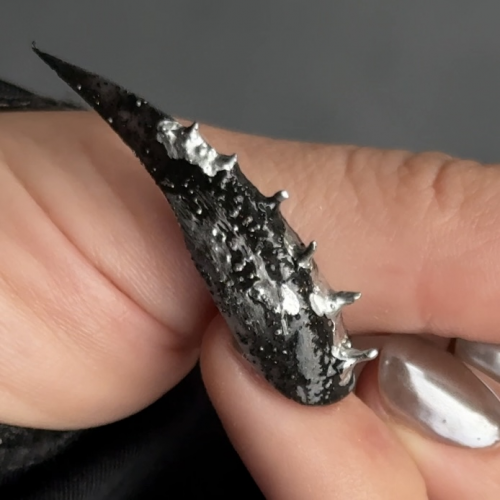 Гель-паста чорна з золотим шимером текстурна без липкого шару Clay Gel №01 charcoal, 5ml