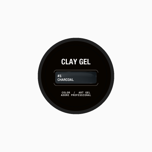 Гель-паста чорна з золотим шимером текстурна без липкого шару Clay Gel №01 charcoal, 5ml