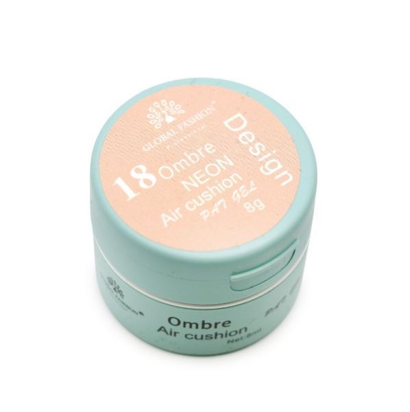 Гель-фарба для омбре світло-рожева Global Fashion №18 Air Cushion 8г
