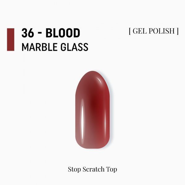 Гель-лак вітражний яскраво-червоний Adore MG-36 blood, 8ml