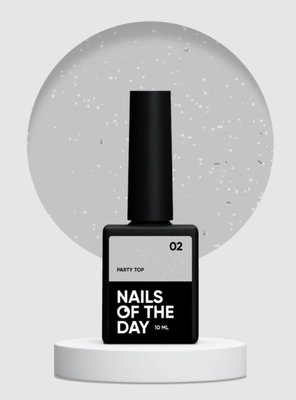 Топ з дрібним шиммером, без липкого шару NAILSOFTHEDAY Party top 02, 10 мл