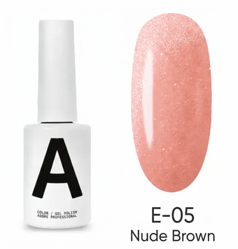 Гель-лак котяче око лілово-бежевий Adore cat's eye № Е-05 Nude brown 12 мл
