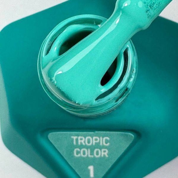 Гель-лак бірюзовий Avdeeva Tropic Color №1, 12 мл
