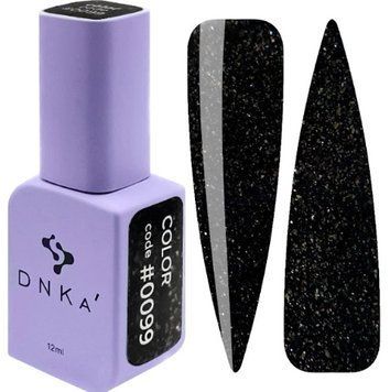 Гель-лак чорний з шиммером Gel Polish, 12 ml Color #0099
