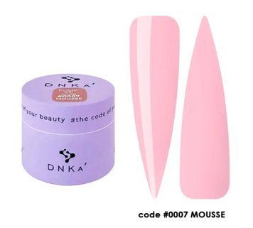 Гель мус для нарощення бежево-рожевий  Builder Gel Mousse DNKa #0007, 15 ml