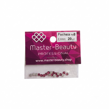 Стрази фуксія 2,4 мм 20шт Fuchsia №8, Master-Beauty