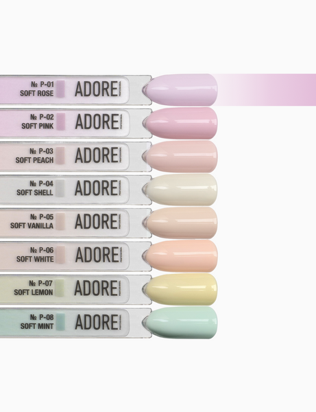 Гель-лак рожевий пастельний Adore № P-01 soft rose 12 мл