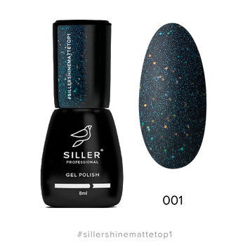 Топ матовий з шимером Siller Top Shine Matte №1, 8 мл