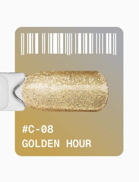 Гель-лак котяче око золото світловідбивний Adore С-08 golden hour, 12 мл