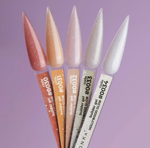 Гель будівельний світловідбивний рожевий Builder Gel DNKa #0032 Hollywood Glow 30ml
