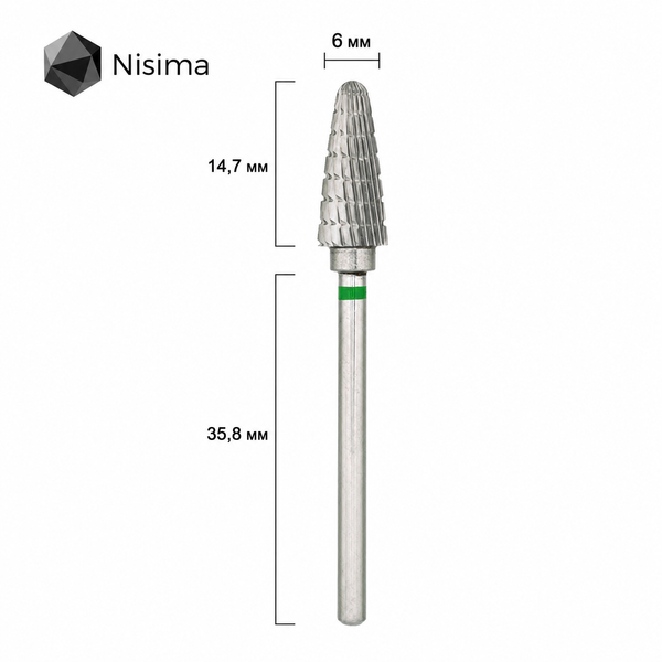 Фреза для лівші з гвинтовою насічкою Nisima Lr704cK