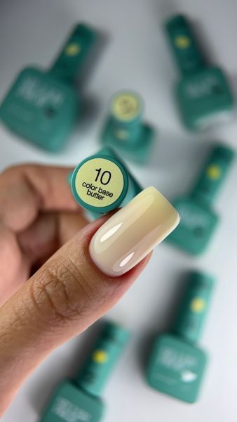База для нігтів вершкове масло відтінок молочно-жовтий Siller Base Color Butter №10, 15мл