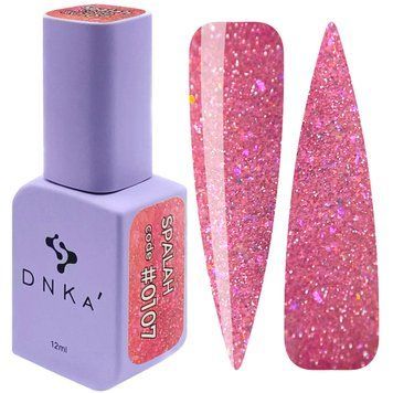 Гель-лак напівпрозорий рожевий з шимером Gel Polish, 12 ml Spalah #0107