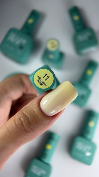 База для нігтів вершкове масло відтінок пастельно-жовтий Siller Base Color Butter №11, 15мл