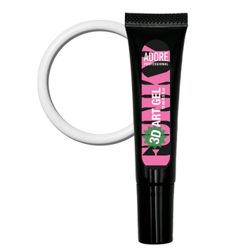 Гель для об'ємних дизайнів білий Adore 3D Funky Art Gel №01, 15 мл