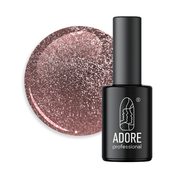 Гель-лак котяче око каштановий світловідбивний Adore С-09, 8 мл