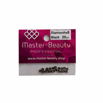 Стрази темно-сірі 2,4 мм 20шт Black Diamond №8, Master-Beauty