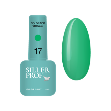 Топ для нігтів вітражний зелений Siller Top Color Vitrage № 17, 8мл