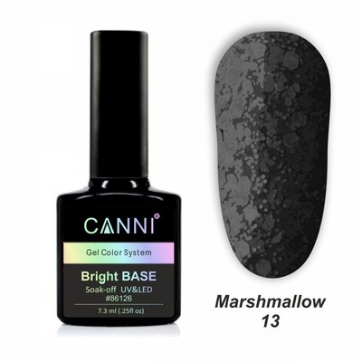 База кольорова чорна з хлоп'ями №13 CANNI Marshmallow, 7,3 мл
