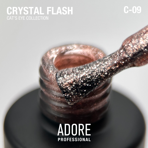 Гель-лак котяче око каштановий світловідбивний Adore С-09, 8 мл