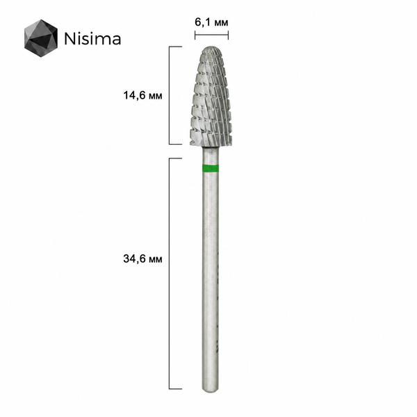 Фреза для лівші з гвинтовою насічкою Nisima Lr711cK