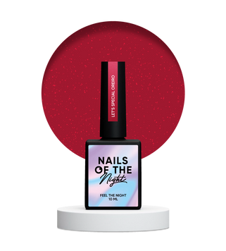 Гель-лак світло&ndash;червоний зі світловідбиваючим шимером NAILSOFTHEDAY Let&rsquo;s special Oreiro, 10 мл