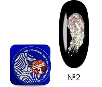 Гель арт паста з глітером бежево-рожева Touch Fairy paste 2, 5мл