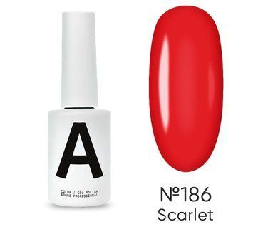 Гель-лак яскравий червоний Adore 186 scarlet, 12 мл