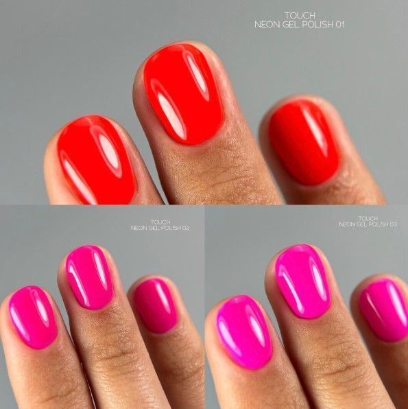 Гель-лак рожевий неоновий Touch Neon gel polish №3, 9мл