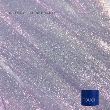 Гель для нігтів бузковий з шимером Touch Builder gel Shine Bright №5, 15 мл