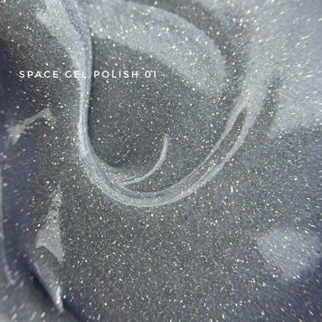 Гель-лак світловідбивний сірий Touch Gel Polish Space №1, 9мл