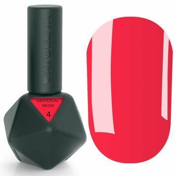 Гель рідкий неоново-червоний Avdeeva universal gel neon #04, 12 мл