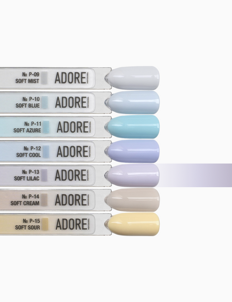 Гель-лак біло-бузковий пастельний Adore № P-13 soft lilac 12 мл