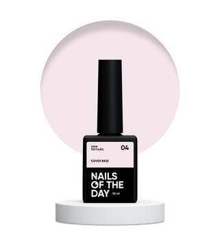 База камуфлююча напівпрозора пудрово&ndash;рожева Nailsoftheday Cover base NEW Formula 04, 10 мл