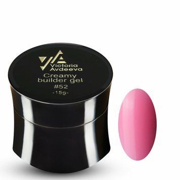 Гель для нігтів моделюючий рожевий Avdeeva Creamy Builder gel №52, 15 мл