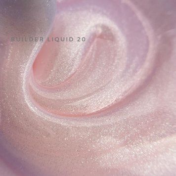 Гель для нігтів молочно-рожевий з шимером Touch Builder liquid 20, 15 мл