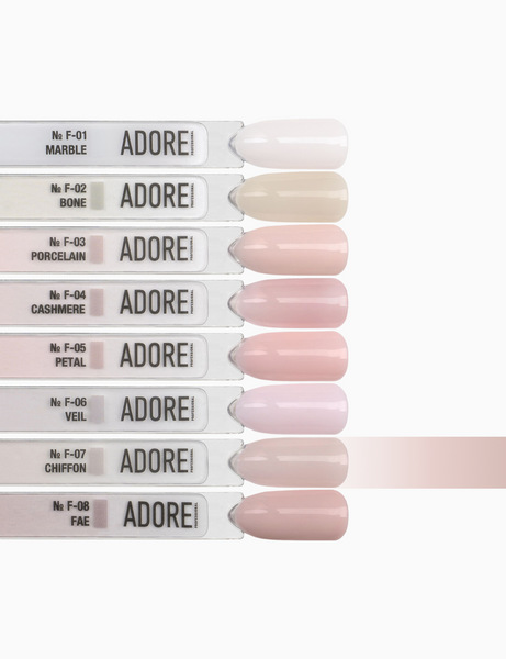 Гель-лак для френчу бежевий Adore № F-07 chiffon 12 мл