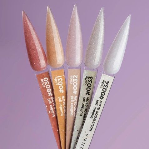 Гель будівельний світловідбивний білий Builder Gel DNKa #0034 Hollywood Glow 15ml