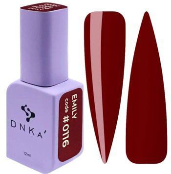 Гель-лак бордовий DNKa Gel Polish, 12 ml Emily #0116