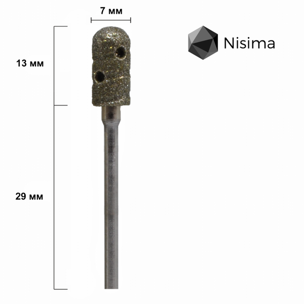 Насадка педикюрна середній абразив 7 мм D_307mK Nisima