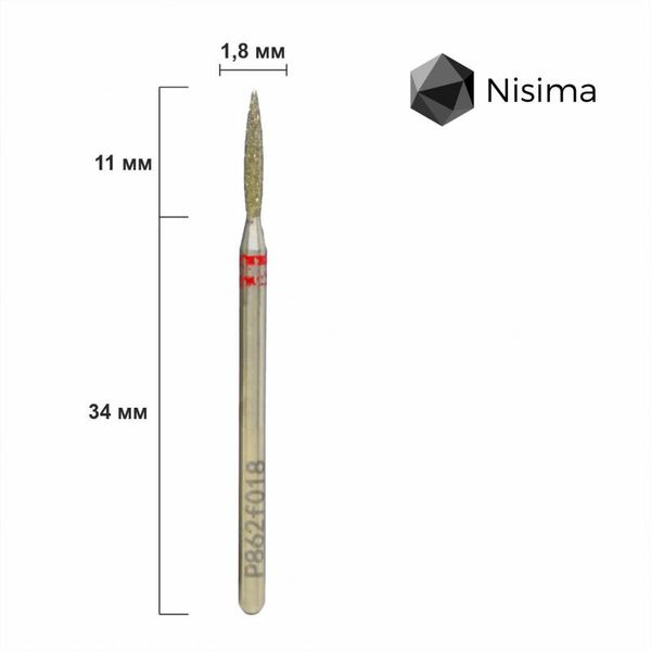Полум'я 1,8 мм червоне P862f018 Nisima