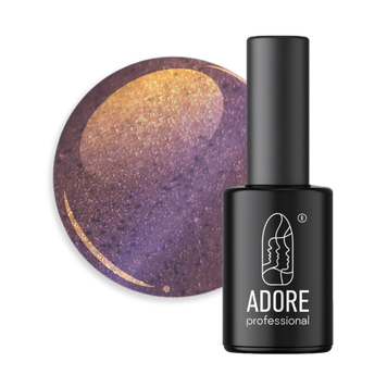 Гель-лак котяче око хамелеон фіолетовий із бронзовим відблиском Adore Ugly U-03, 8 мл