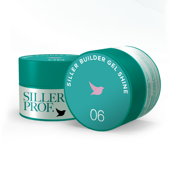 Гель для нігтів рожевий зі шимером  Siller Gel Shine №06, 15 мл