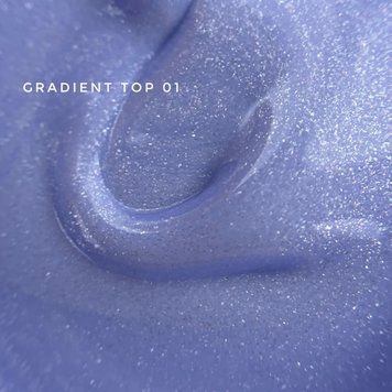 Топ ніжно-блакитний з шимером Touch Gradient top №1, 13мл